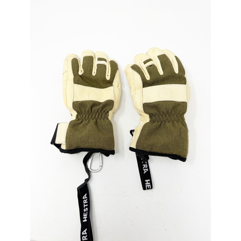 Hestra Ergo Grip Active Gloves Green White Leather Size 10 G-Loft 32950